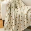 Modern Simple Knitted Blanket Throm Flowers Autumn and Winter Warm Nap Air Conditioning Blanket Bed Luxury Multi-Use