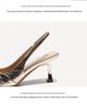 BEIJIANI Knotted Pointed Toe Stiletto Heel Women's One-Strap Sandals
