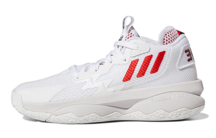 Adidas D Lillard 8 J Abrasion Resistant Mid top Children s Basketball Shoes White Teenagers GY2908 39⅓