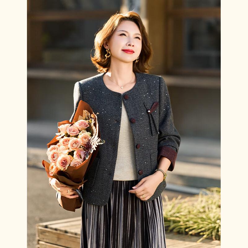 Elegant Women's Spring Autumn Little Fragrant Style Jacket
