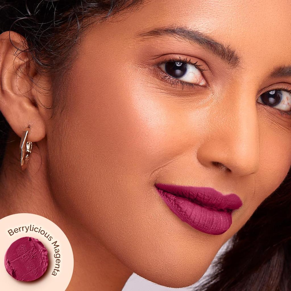 Mamaearth Moisture Matte Longstay Lipstick Berrylicious Magenta 2G Semi-Matte Long Wear Lip Color