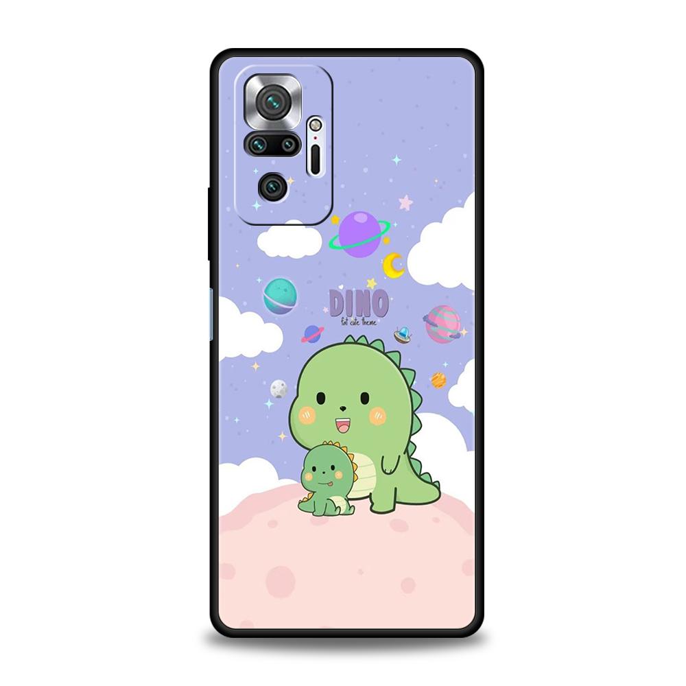 Funny Cute Cartoon Dinosaur Phone Case Cover for Redmi 14C 10C Note 14 13 12 10 11 7 8T K40 K50 Gaming Pro Plus 5G Soft Shell