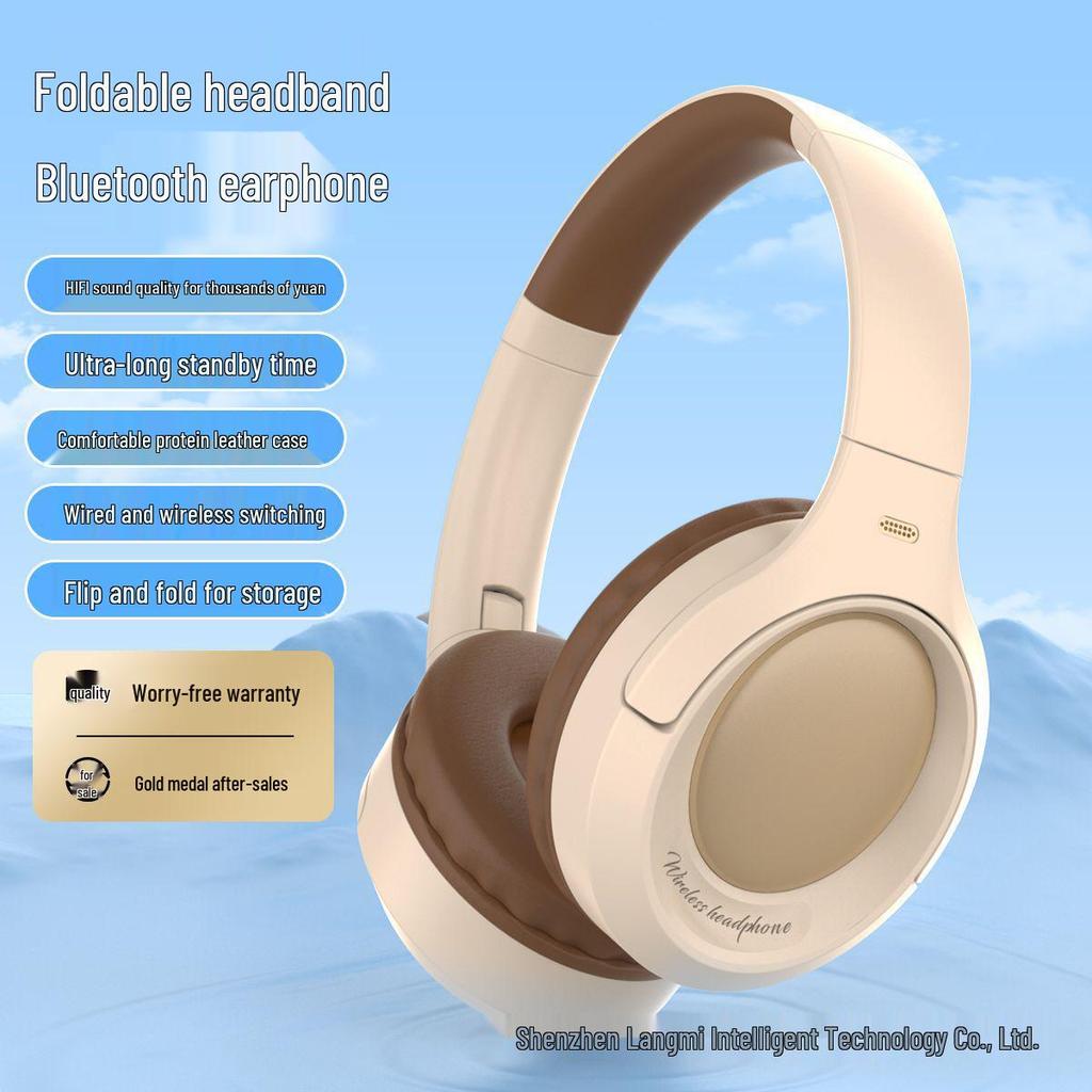 Cross-Border Hot-Selling Noise-Cancelling Over-Ear Bluetooth Stereo Headphones