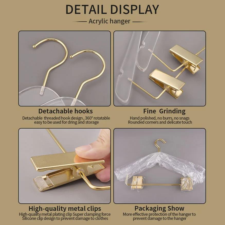 Multifunctional Crystal Coat Hanger Transparent Suit Hanger Closet Organizer,Non-slip Clothes Drying Rack,5/10pcs,High-quality