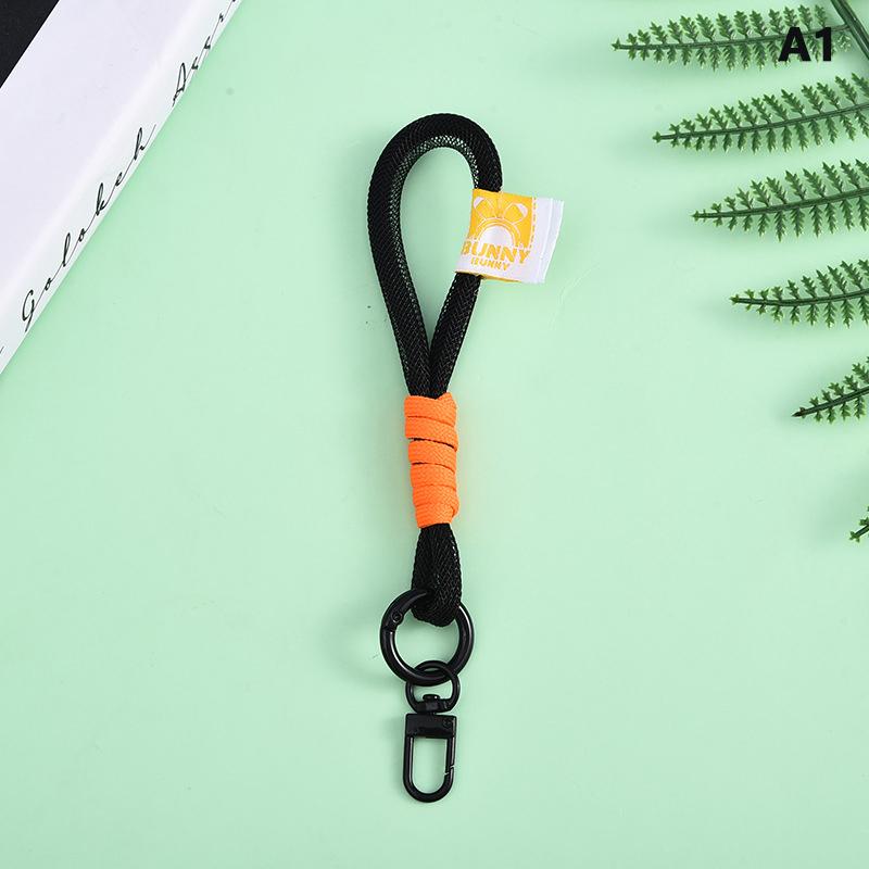 

Нейлоновая плетеная веревка для ключей для мужчин и женщин, альпинистская пряжка, парные брелоки, ручная веревка, сумка, шнур чёрный