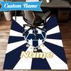 Custom Name Galactic Monterrey Crest Rug Game Carpet, Floor Mat for Bedroom Living Room Entryway Rug, Home Decor Idea Gift for Christmas birthday