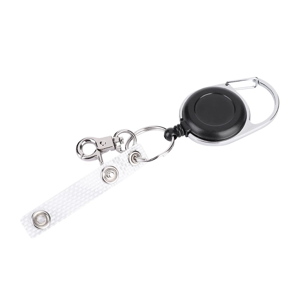 60cm Nylon Wire Rope Retractable Key Ring Keychain Recoil Keyring for Outdoor Use