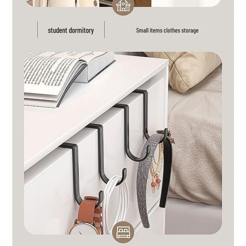 Hochwertiger, robuster S-Haken aus Edelstahl für die Aufbewahrung hinter der Tür – Bohrlos, Multifunktionaler Schrankhaken