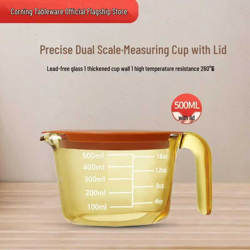 Corning VISIONS Amber Measuring Cup with Lid