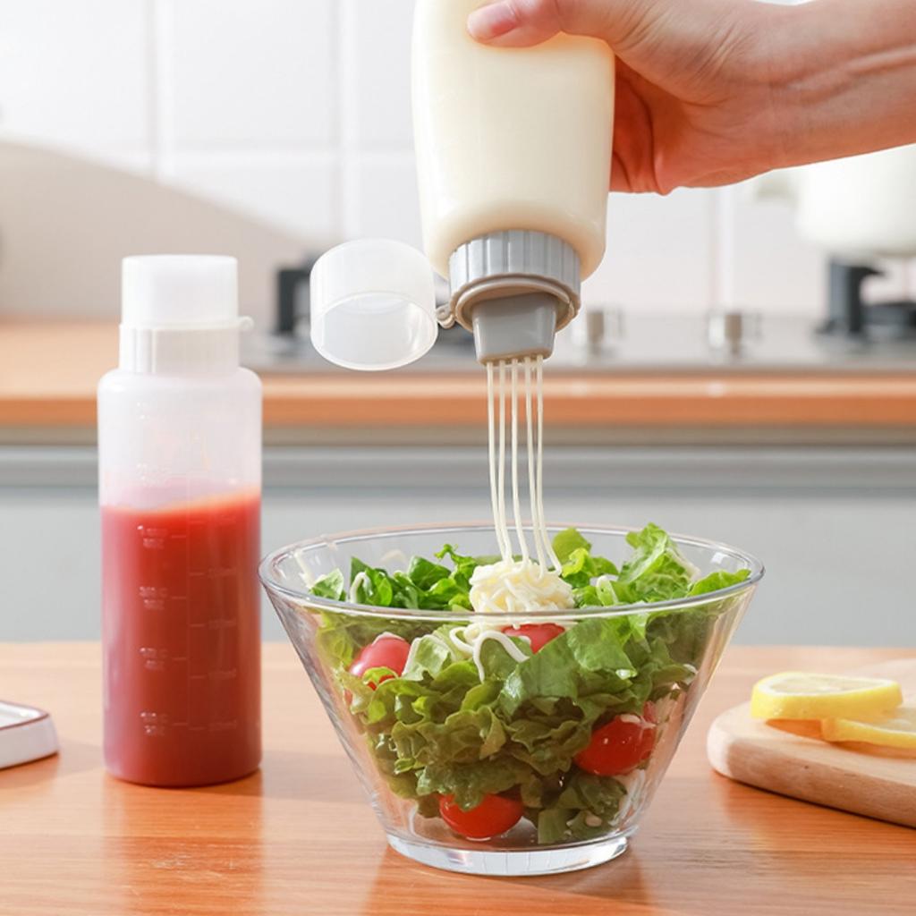 350/175ML Plastic Salad Ketchup Mustard Kitchen Accessories Dressing Squeeze Bottle Condiment Di