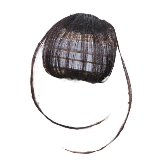 Ženy Umělá spona do vlasů Air Bangs příčesek Tenká elegantní paruka s třásněmi