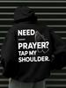 Autumn Winter Clothing Vintage Hoodies for Men Religious Prayer Graphic Aesthetic Casual Long Sleeve Streetwear Swag Tracksuit.