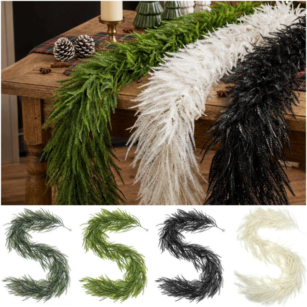 Multicolor Artificial Pine Rattan Norfolk Pine Faux Pine Garland Festival Ornament