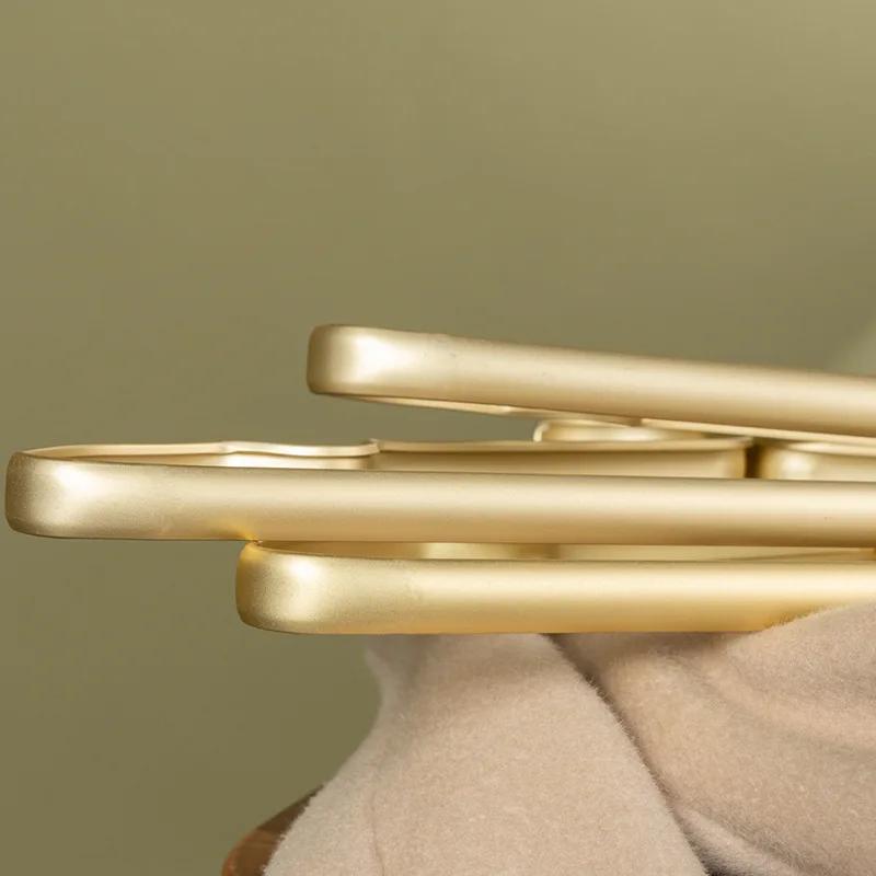 5/10pcs Matte Gold Clothes Hanger Anti -slip Aluminum Alloy Clothing Drying Rack Wardrobe Dress Towel Coat Hangers Organizer
