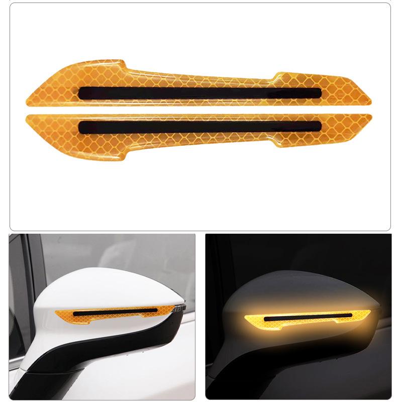 Reflective Carbon Fiber Car Door Handle Protector Strip