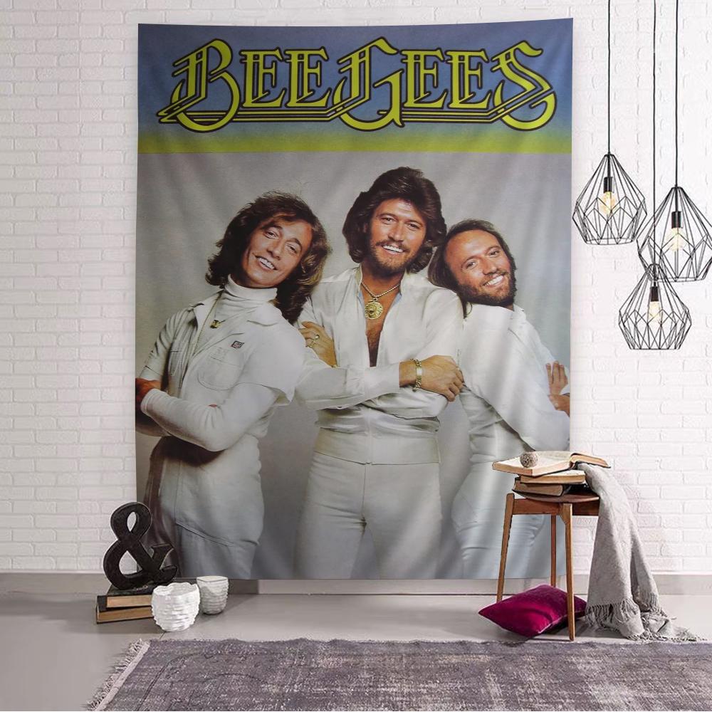 Bee Gees Band Appeso Arazzo Boemo Appeso Tarocchi Tappeti da Parete Hippie Appeso a Parete per Dormitorio Decorazioni per la Casa