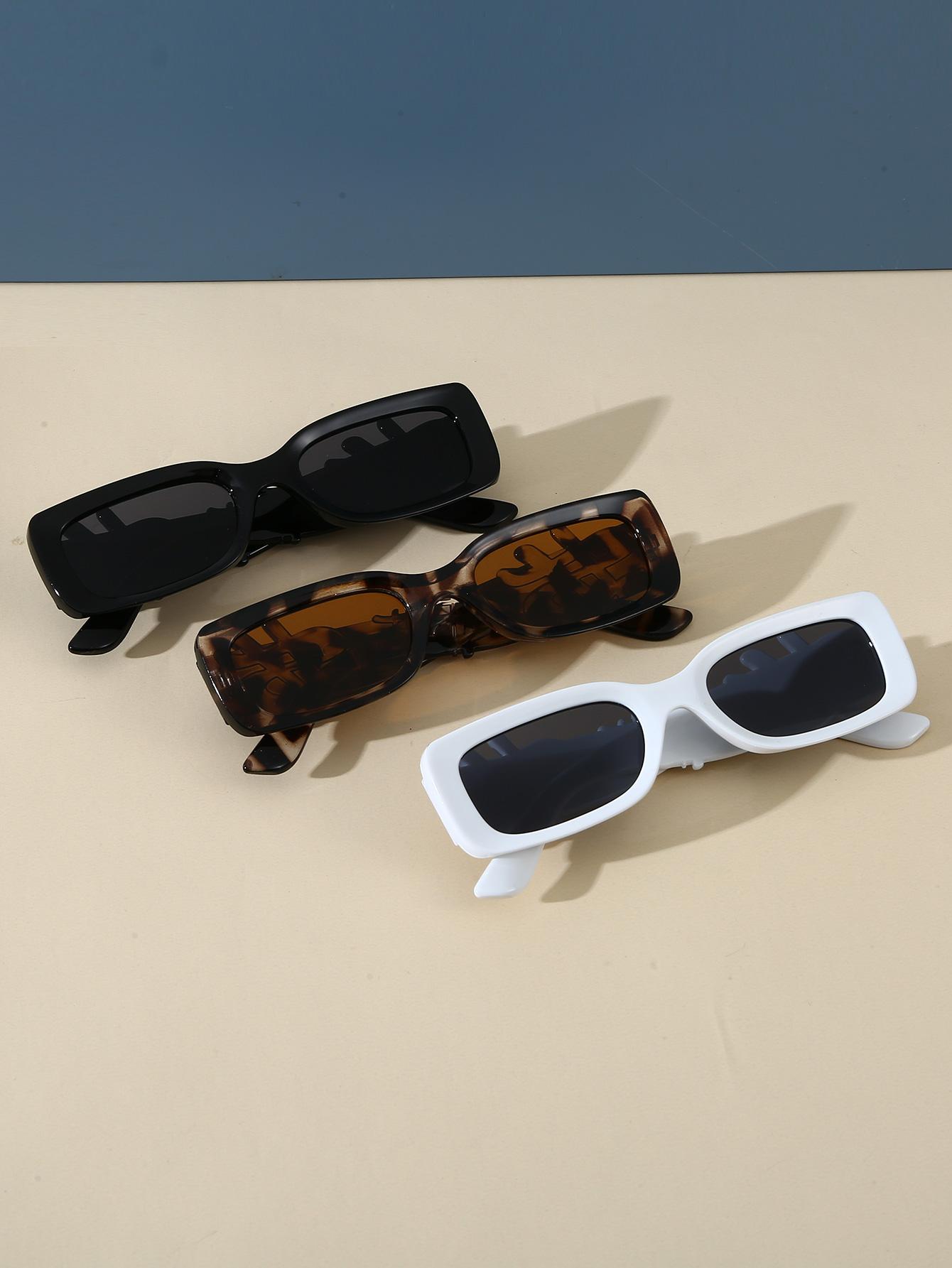 

3Pcs/5Pcs Retro Fashion Women s Sunglasses Set, Featuring an Ultra-Narrow Square Frame Design, Anti-Glare, and Stylish to Wear