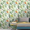 1pc Watercolor Cactus & Green White Floral Peel And Stick Removable Wallpaper Self-Adhesive for Bedroom Home Decor