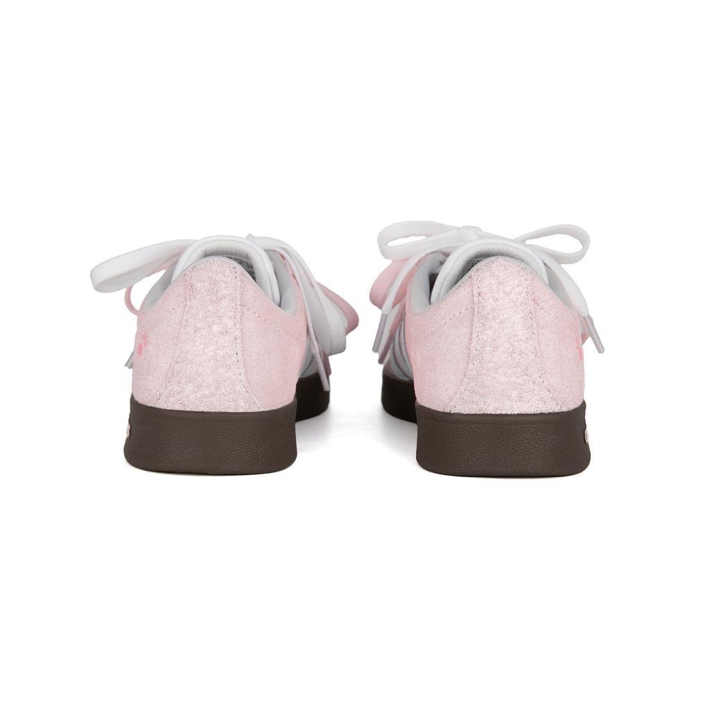 adidas VL COURT 2.0 Menina Gato Resistente à Abrasão Resistente à Abrasão Tênis de Skate Baixo Unisex Rosa Claro JS3003(Equipe1664-)
