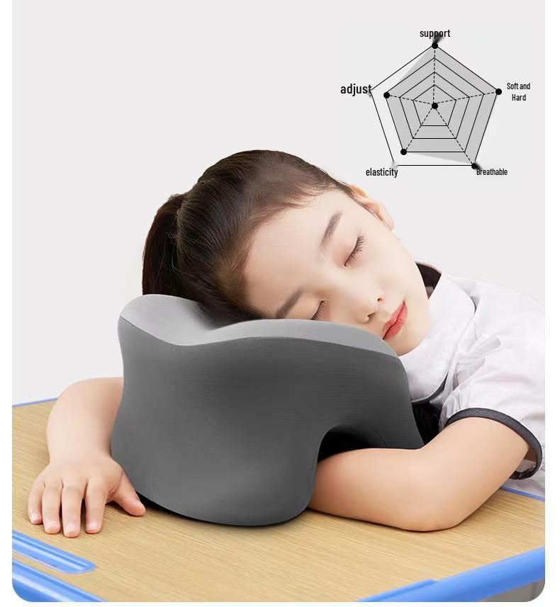 Children's Desk Nap Pillow - Face-Down Cushion for School Lunch Break