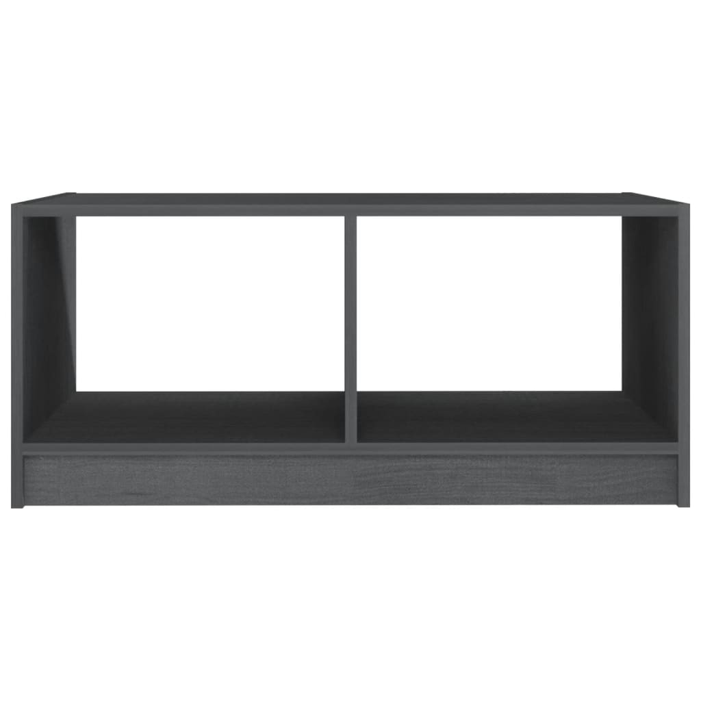 Coffee Table Gray 75 X 50 X 33.5 Cm Solid Pine Wood