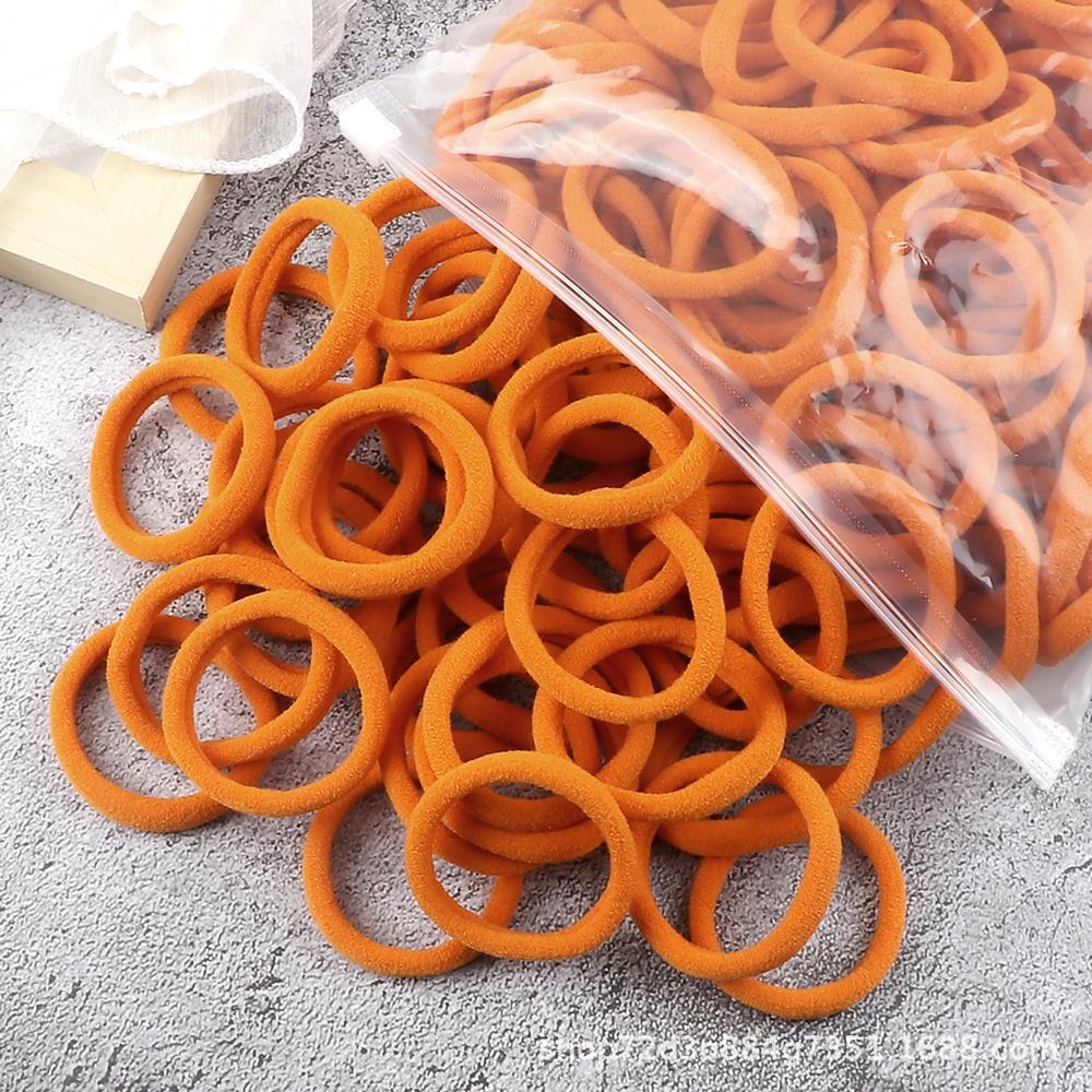 50 Pcs Seamless Hair Ties, 4cm Solid Color Elastic Hair Bands for Women Girls Ponytail