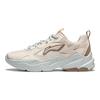 Li Ning Meteor Vielseitige Retro Dad Schuhe Dicke Sohle Höhenerhöhend Stoßdämpfend Rutschfest Abriebfest Stützend Low-Top Freizeitschuhe AGCU122-3