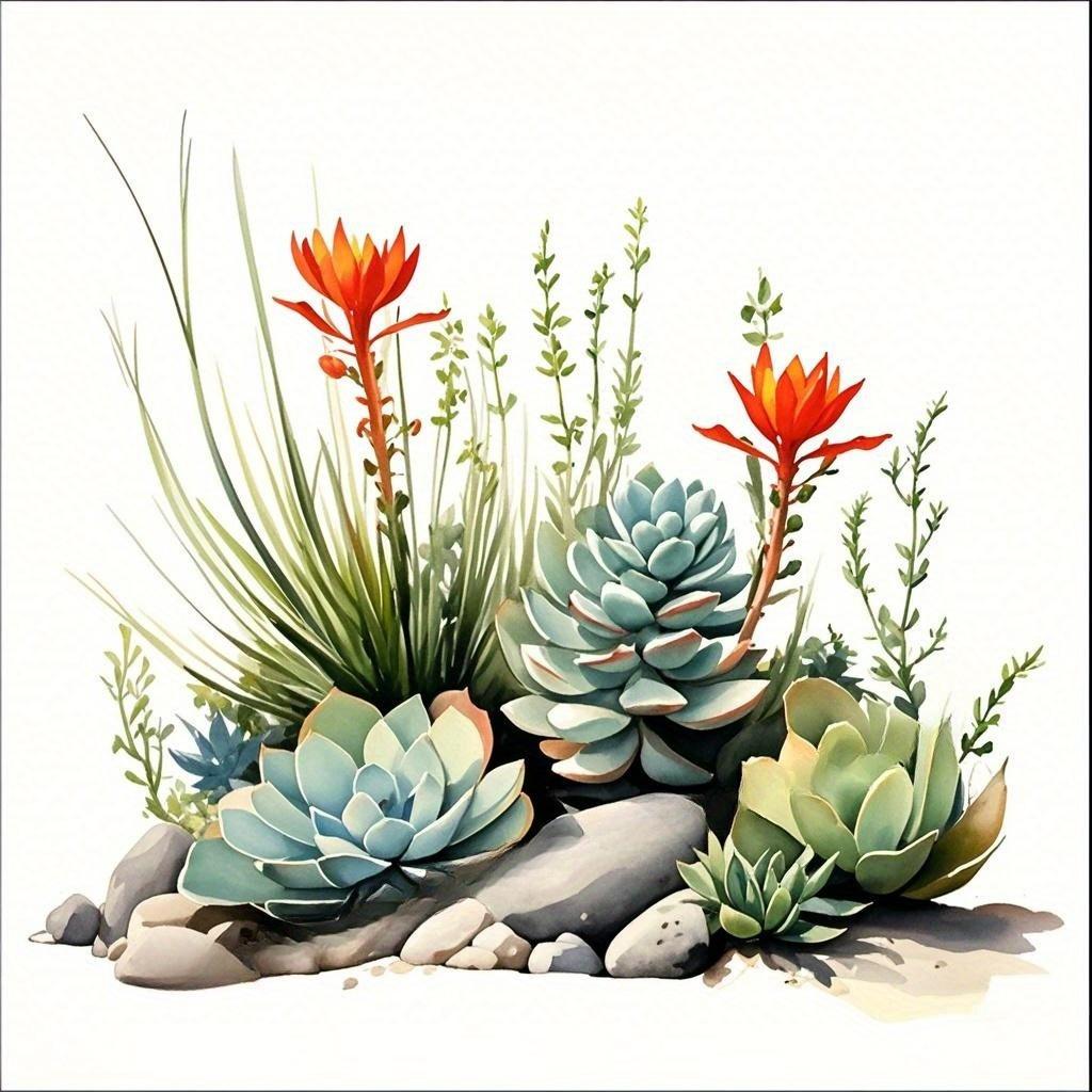 1 шт. Самоклеящиеся декоративные наклейки на стену с рисунком суккулентов, водонепроницаемые наклейки для автомобиля 30cm