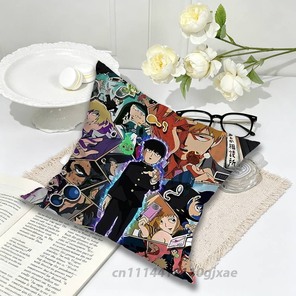 MMob Psycho  Anime Pillow Case For Home Bedroom Car Office Decoration Living Room Sofa Cushion Cover Suitable