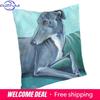 Luxury Greyhound Cushion Cover 40X40Cm Soft Whippet Sihthound Dog Pillow Case For Sofa Car Square Pillowcase Decoration