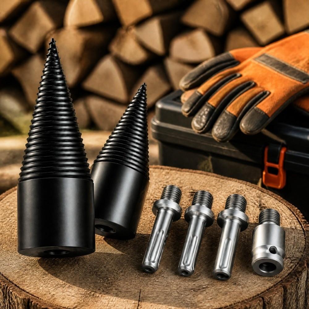 Hardware Grade Wood Splitter Drill Bit Hex Shank Cone Punching Tool Drill Use