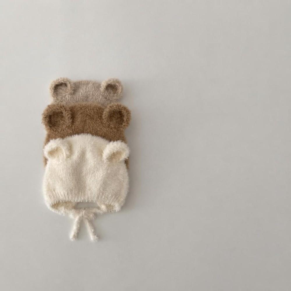 Windproof Knitted Warm Hat Soft Ear Protection Hats New Newborn Bonnet Hat  Kids
