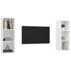 TV Wall Cabinets Set of 2 White Wood Based Material
