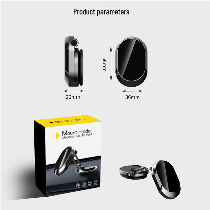 720° Rotating Magnetic Car Phone Holder with Folding Mount