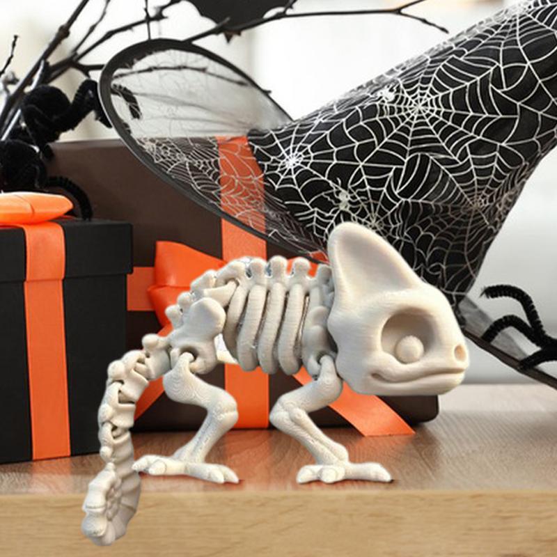 Skeleton Chameleon Toy Chameleon Craft Skeleton Decor Creative Chameleon Bone Figurine Tabletop Chameleon Skeleton Statue For