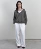 WEDNESDAYOASISFORWOMEN Deep V-Neck Sweatshirt_Khaki Gray(Wb6Tp49)