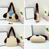 Cartoon  Headmaster Dog Handheld Underarm Bag Portable One-Shoulder Dual-Purpose Sweet Large-Capacity Plush Crossbody Bag