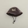 Kids Embroidered Letter Bucket Hat Wide Brim Sun Protection Cap With Windproof Strap For Spring Autumn Outdoor