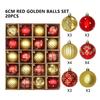 6cm Weihnachtskugeln 20er Set Galvanisierte Kunststoffkugeln Weihnachtsbaum Hängedekorationen