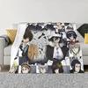Bungou Stray Dogs Anime Fleece Frühling Herbst Japanisch Dazai Osamu Überwurfdecke für Sofa Schlafzimmer Bettwäsche Überwürfe