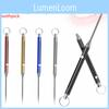Titanium Alloy Toothpick Portable Toothpick Artifact Spring Telescopic Toothpick Keychain Pendant Outdoor Self-defense Camping Tool Silver