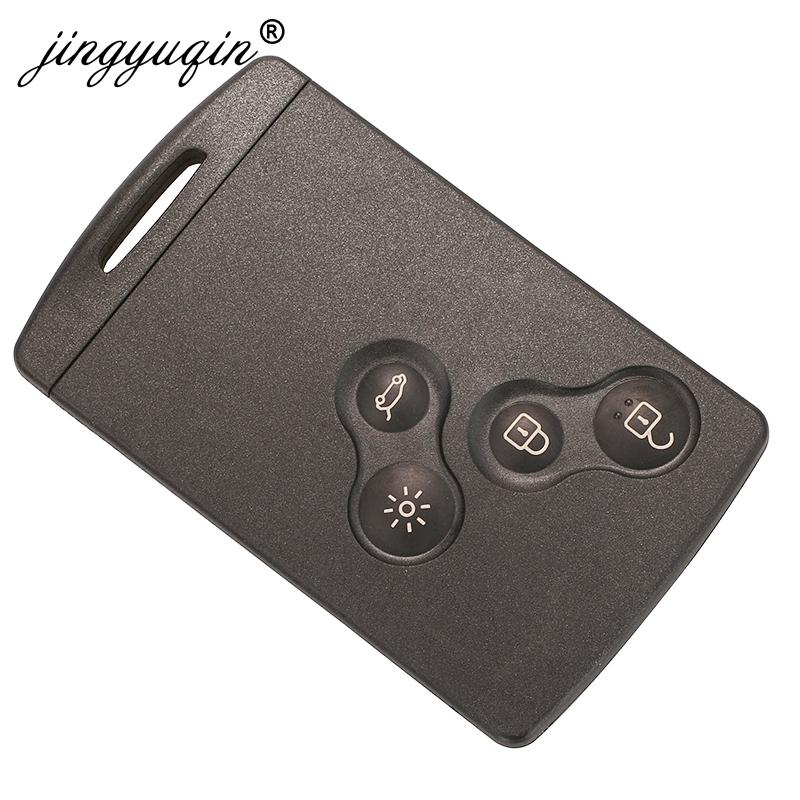 Jingyuqin 433MHz ID46-PCF7952A Chip inteligentna zdalna karta kluczyka do samochodu Fob dla Renault Megane 3 Laguna 3 Scenic Fluence Keyless zestaw głośnomówiący