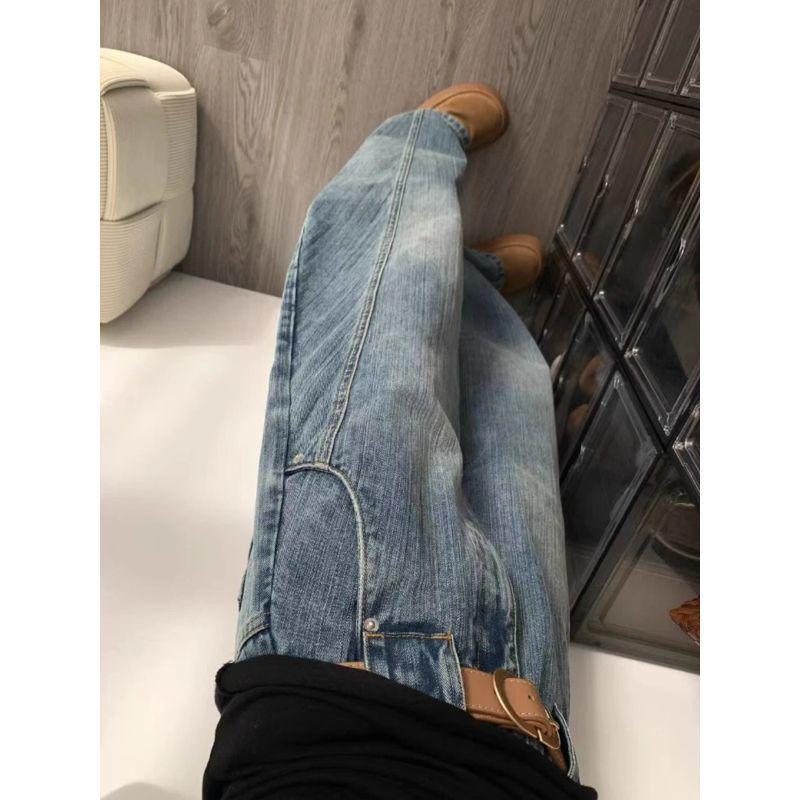 Plus Size Retro High Waist Wide-Leg Jeans for Women