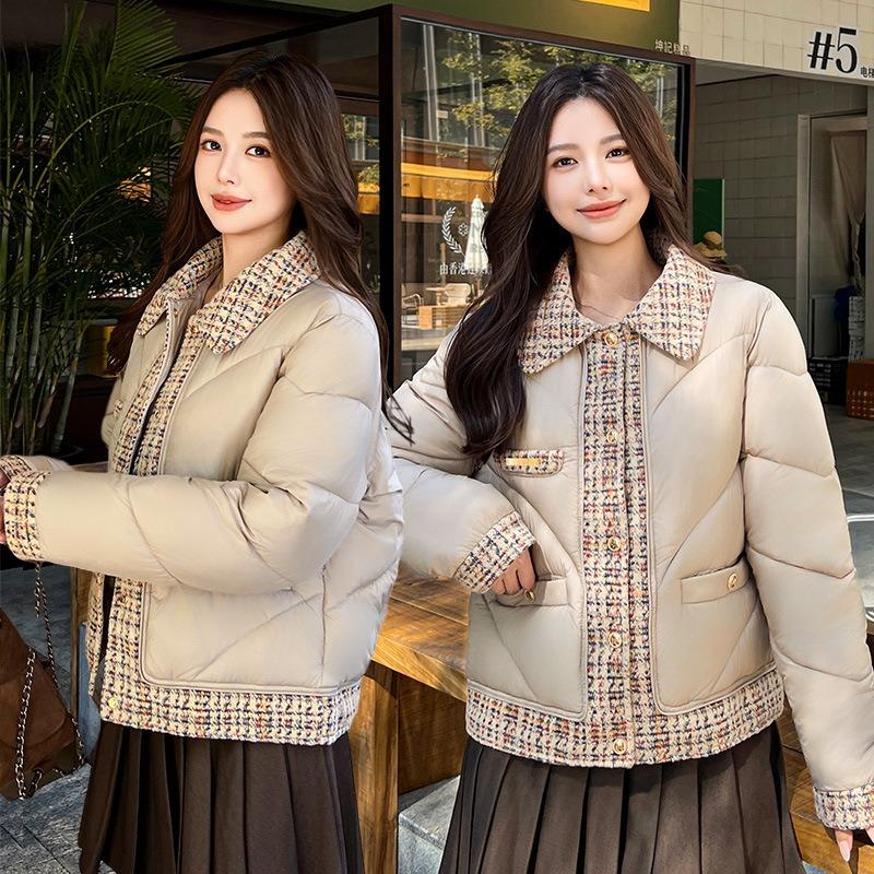 Big fur collar new loose cotton-padded coat for women's long over-knee thickened large-size down cotton-padded coat