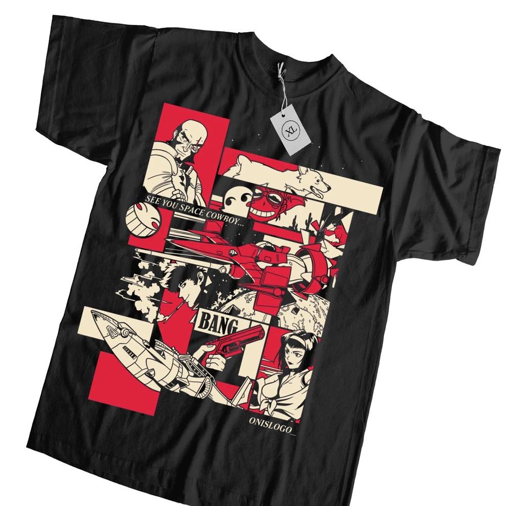 Cowboy Bebop Pattern Vintage Shirt Bebop Montage Unisex Shirt For Anime Lovers S
