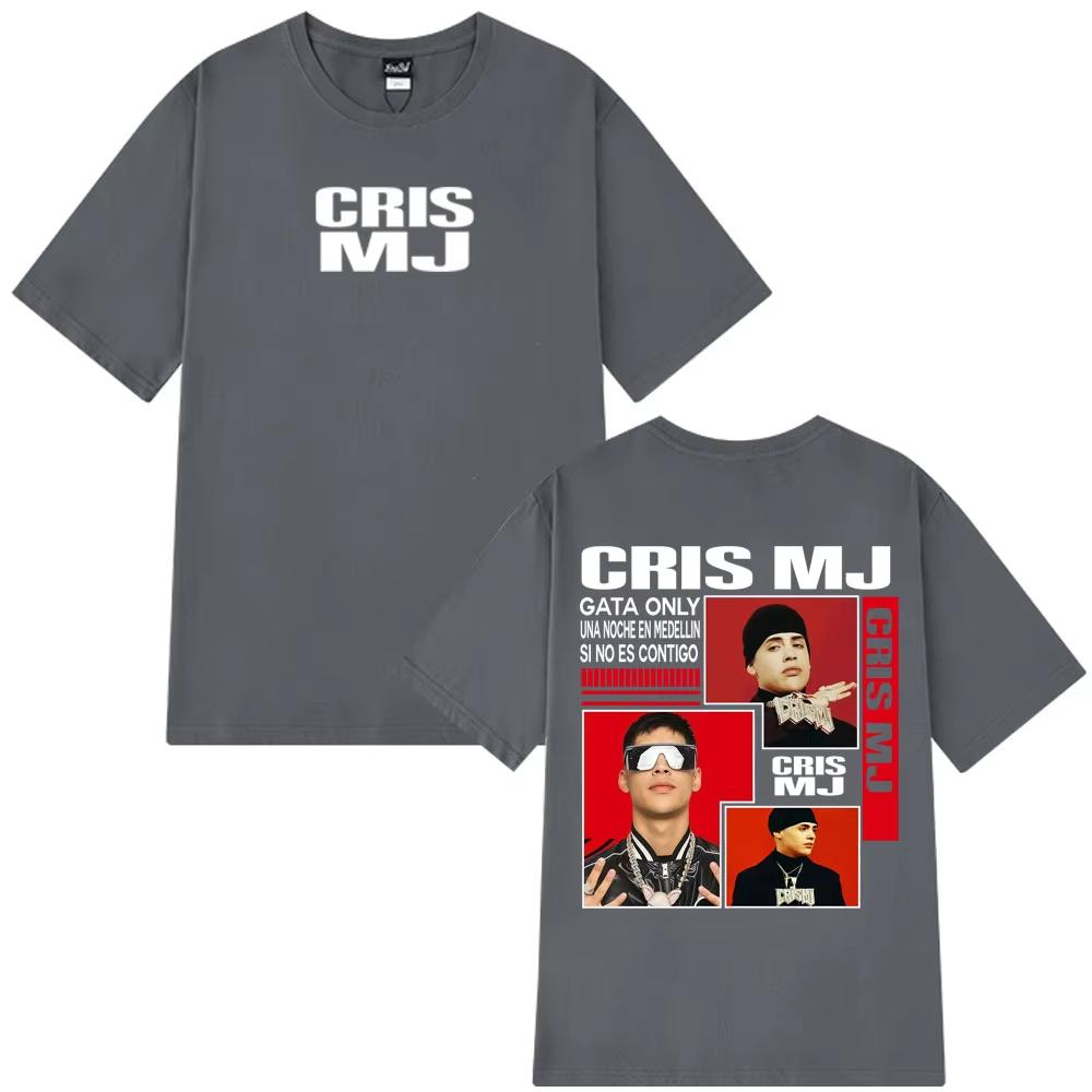 Rapper Cris Mj Tour 2026 estate Merch T-shirt uomo donna T-shirt vintage y2k abbigliamento Top a maniche corte Puro Cotone Streetwear
