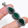 Green Onyx Gemstone Handmade 925 Sterling Silver Jewelry Pendant 2.76" KJ-89