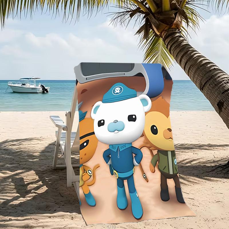 Beach Towel with Octonauts Pattern - Soft,absorbent,machine Washable Lightweight&Modern,swimming,Travel Essentials