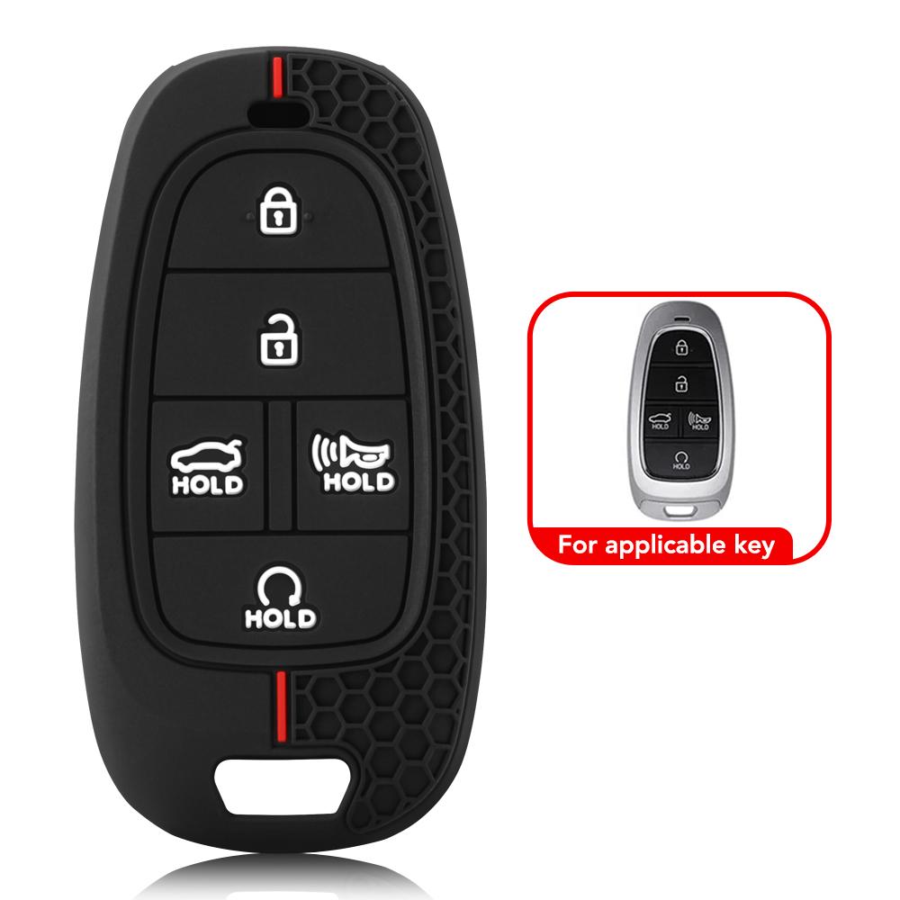 

Силиконовый чехол для ключей от машины для Hyundai Sonata Sel Ev 6 Ev 8 IONIQ 5 Nexo DN8 Fe Tucson Sonata Staria NX4 Ioniq белый