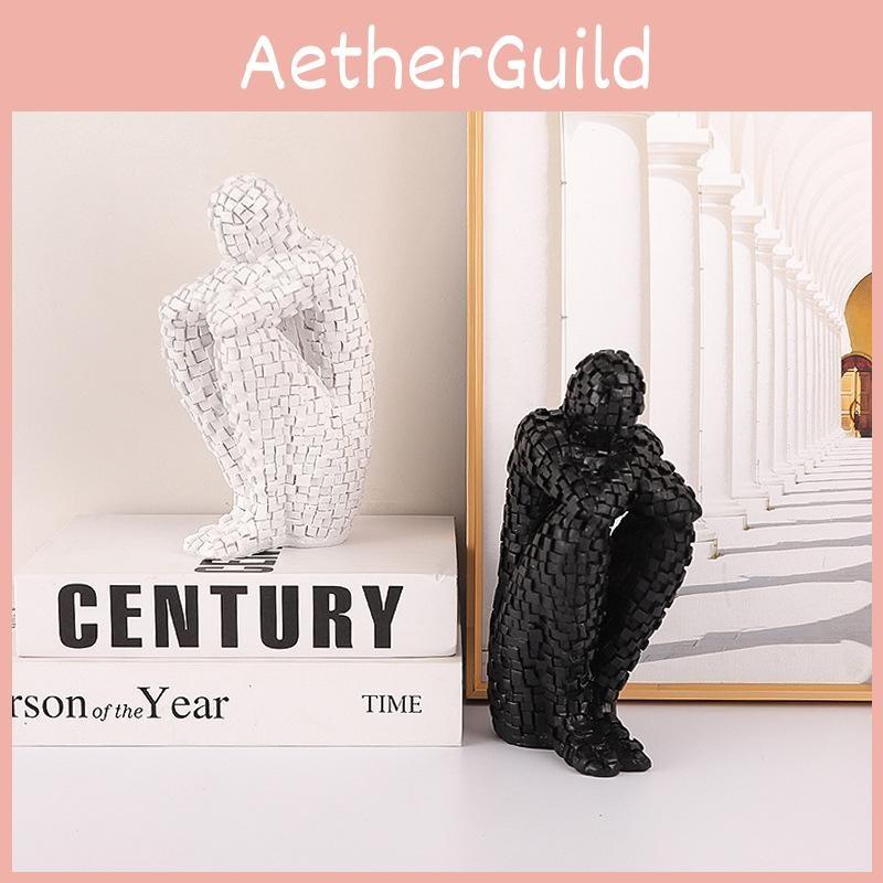 Minimalist Modern Mosaic Resin Sculpture For Home Office Living Room Gift Decor